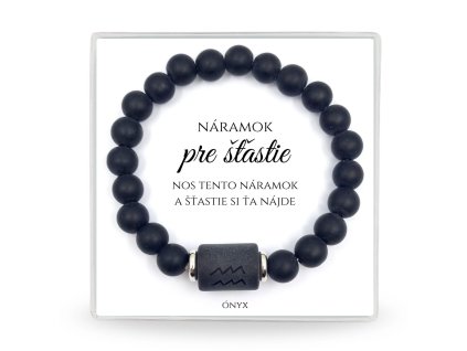 darček pre chlapa pánsky náramok ónyx znaenie zverokruhu v darčekovom balení s venovaním