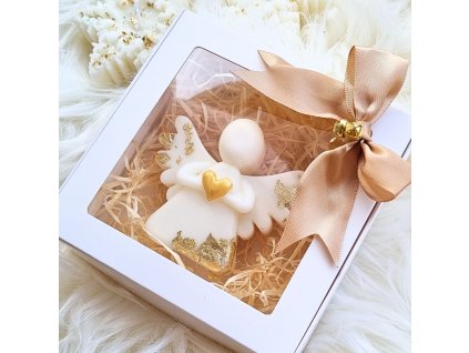 sójová sviečka zlatý anjelik firemný darček