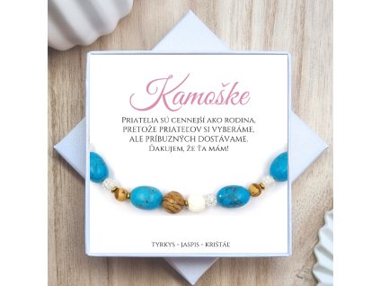 darček pre kamošku kamienkový náramok