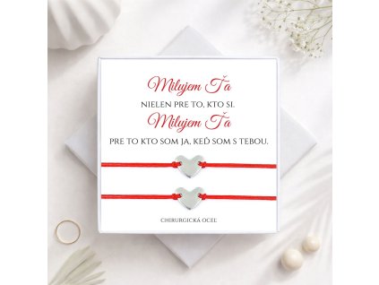 parove naramky so srdiečkami ocelove naramky