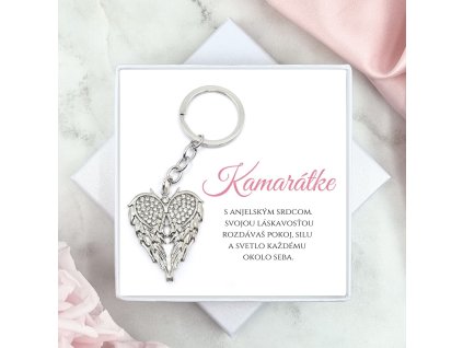 darček pre kamarátku kľúčenka srdce s venovaním