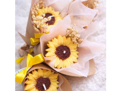 sojova sviečka slnečnica darček pre ženu