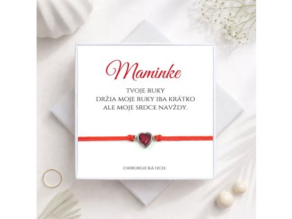 náramok srdiečko pre mamu darček s venovaním
