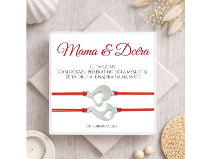 set náramkov pre mama a dcéra v krabičke