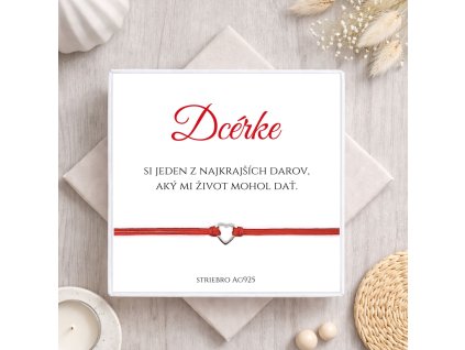naramok pre dceru so striebornym srdiečkom