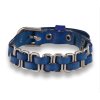 pánsky kožený náramok - viac farieb (Farba Modrá)