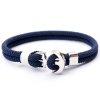 náramok s kotvou lux - viac farieb (Farba Čierna)