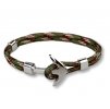 náramok s kotvou SILVER - viac farieb (Farba Army)