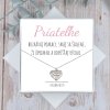 strieborná retiazka s anjelskym srdcom pre priatelku