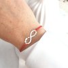 červený ochranný náraok pre mamu s nekonečnom a srdiečkami ag925 strieborný náramok infinity