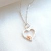 náhrdelník so srdiečkom strieborný ag925 lubim ta