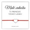 šnúrkový náramok so strieborným príveskom ag925 v darčekovej krabičke s venovaním malé srdiečko z velkej lásky