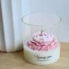 sójová sviečka pivonka v skle pre úžasnú ženu s venovaním