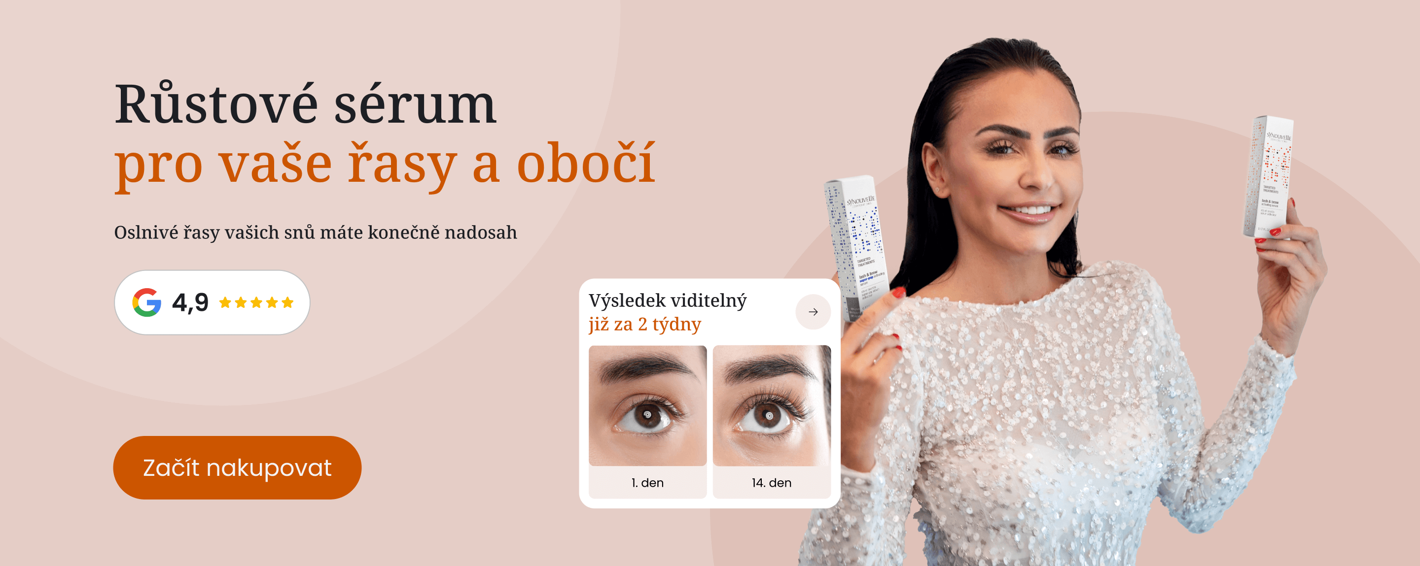 Růstové sérum - řasy a obočí