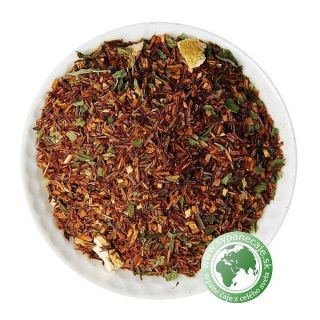 Chladivá letná novinka - Rooibos Maroko - nezameniteľná marocká mäta dodáva čaju rooibos svoju špecifickú sviežu chuť....