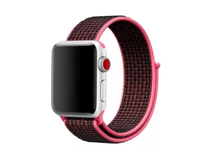 SYphone nylonový řemínek pro Apple Watch Černý:Růžový(1)