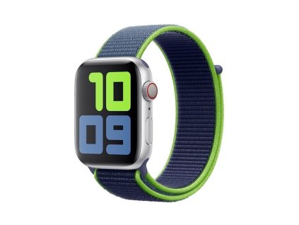 SYphone nylonový řemínek pro Apple Watch Modrý:Limetkový(1)