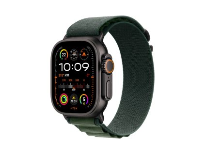 Apple Watch Ultra 2 (2024) 49mm Černý titan s tmavě zeleným alpským tahem 1