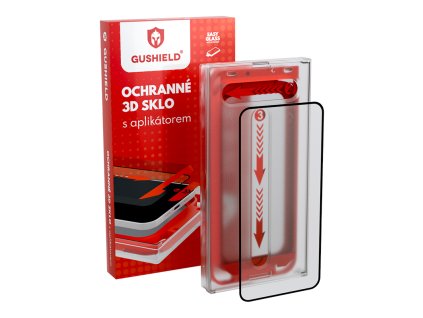 GUSHIELD Ochranné 3D sklo s aplikátorem pro iPhone 14 Pro