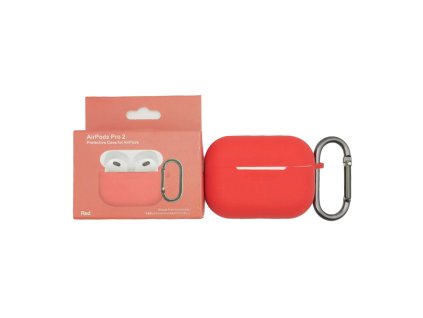 Silikonový obal s karabinou pro AirPods Pro 2 Červený(1)