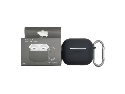 Silikonový obal s karabinou pro AirPods 3 Černý(1)