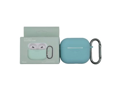 Silikonový obal s karabinou pro AirPods 3 Světle modrý(1)