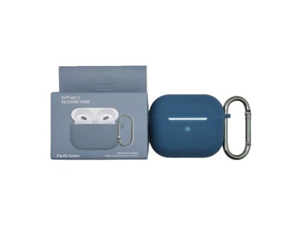 Silikonový obal s karabinou pro AirPods 3 Tmavě zelený(1)