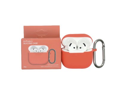 Silikonový obal s karabinou pro AirPods 4 Červený(1)