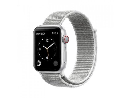 COTEetCI Magic Tape nylonový řemínek pro Apple Watch Bílý 1