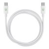 MONK opletený nylonový kabel USB C na USB C 1m White 3