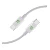 MONK opletený nylonový kabel USB C na USB C 1m White 2
