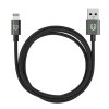 MONK opletený nylonový kabel USB A na Lightning 1m 2,4A Black 2