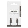 MALUM PREMIUM nabíjecí opletený kabel USB C > Lightning 1m Bílý(1)