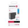 SWISSTEN Síťový adaptér GaN 3x USB C 100W PD + 1x USB A 18W(2)
