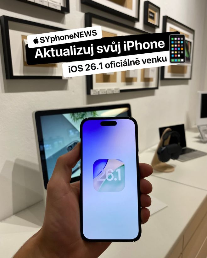 iOS 26.1 je tady! 🚀 Co nového přináší? To se dozvíš už v dalším příspěvku, tak nás sleduj! 😉 #syphonecz #ios #26 #apple...