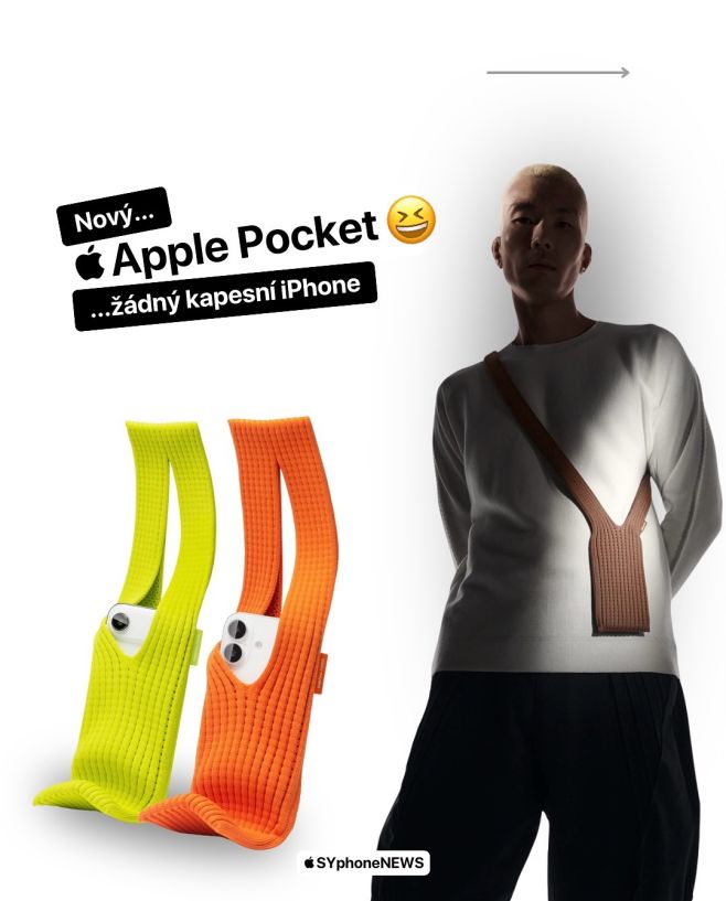 🧦 Apple představil Apple Pocket! Ne, není to vysněný kapesní iPhone, jak by si mnozí mysleli… jde jen o pletenou ponožku...