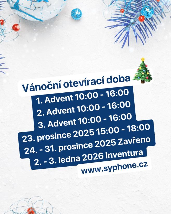 🎄 Vánoční otevírací doba SYphone Ať už potřebujete rychlou opravu, nový displej, výměnu baterie nebo sháníte dárek na...