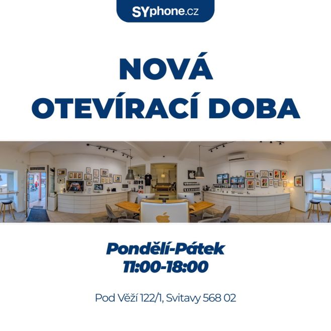 🔔 Máme pro vás skvělou novinku! Od pondělí 2. 2. je naše kamenná prodejna ve Svitavách otevřena už od 11:00 do 18:00...