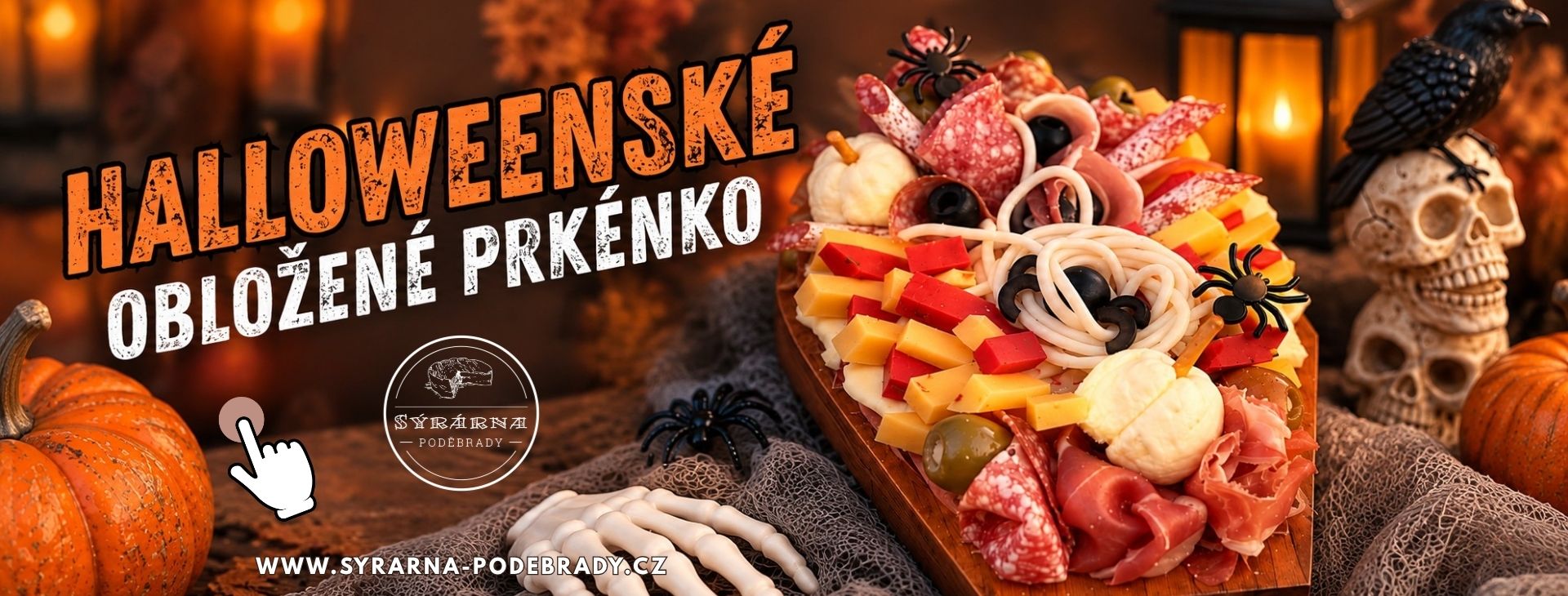 Speciální halloweenská nabídka - obložené prkénko rakev