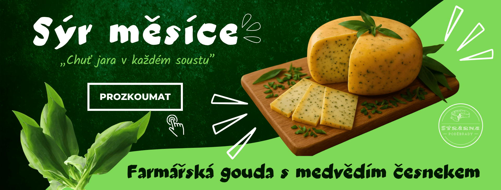 Sýr měsíce s medvědím česnekem