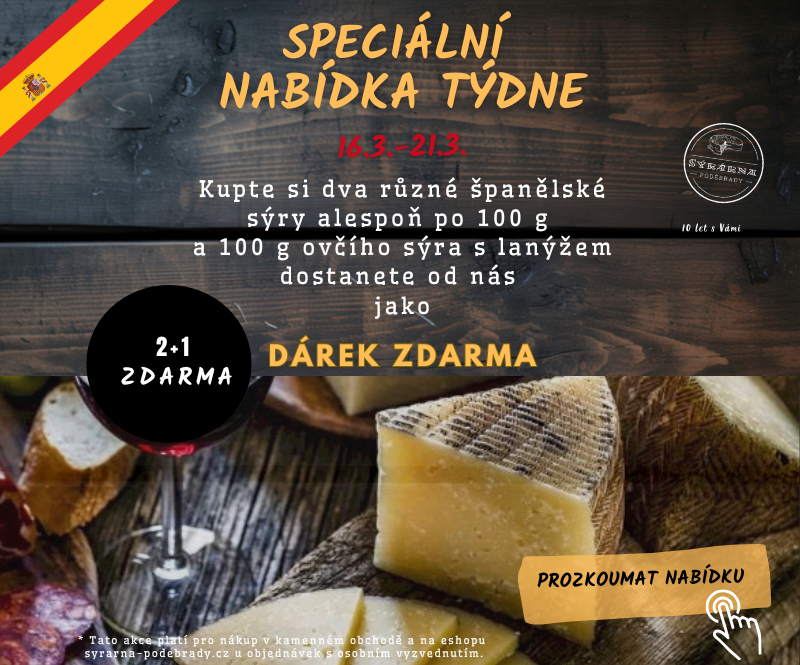 Speciální nabídka týdne Španělské sýry