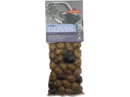 Olivy mix zelené a černé s bukovem s peckou 150g