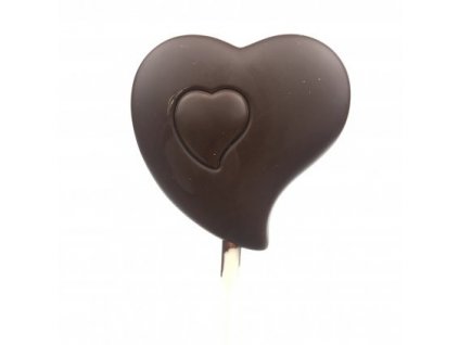 Čokoládové lízátko "Srdce" tmavá čokoláda Uganda 70%, bio