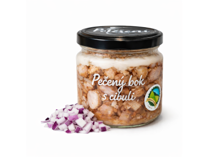 pečený bok s cibulkou