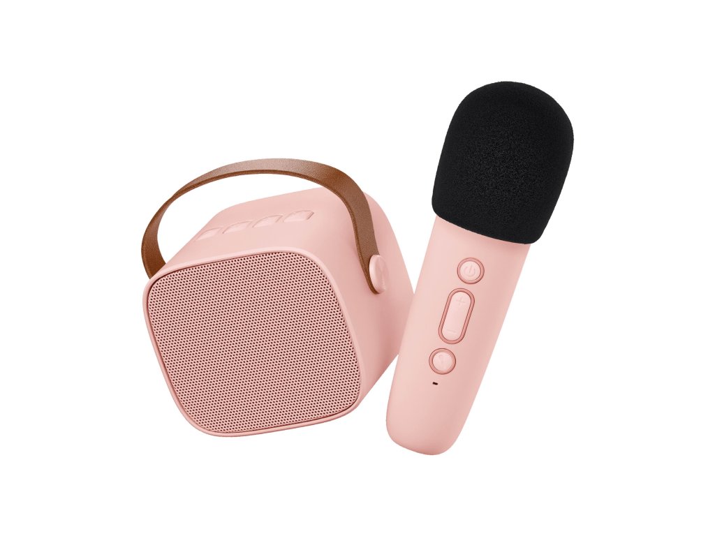 lalar speakblmich rose bluetooth karaoke set mikrofon a reproduktor ruzovy
