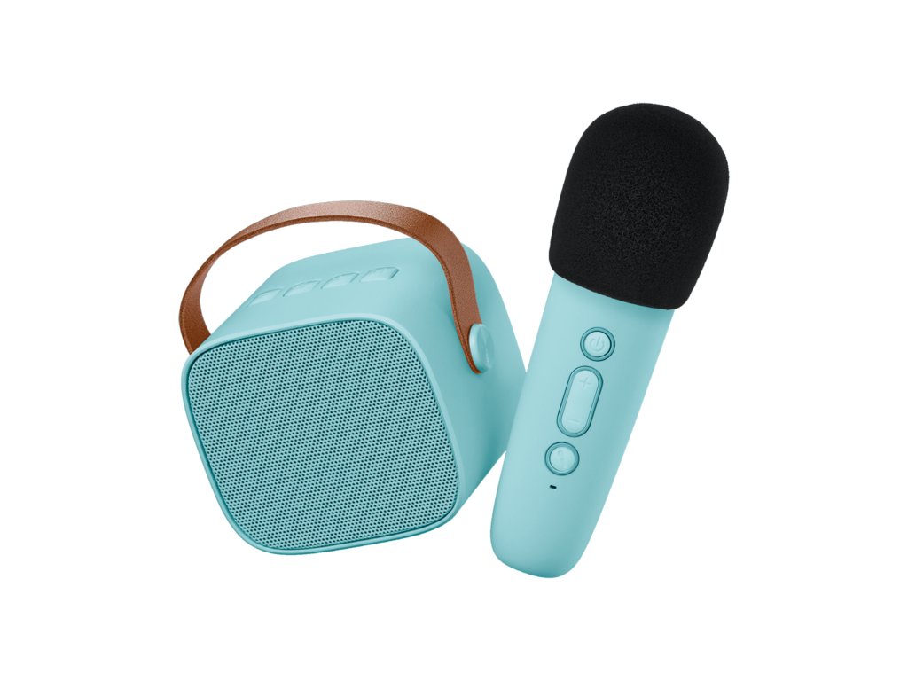 lalar speakblmich blue bluetooth karaoke set mikrofon a reproduktor modry