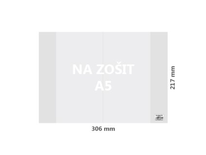 obal na zosit a5 pvc 306x217 mm hruby transparentny 100 ks