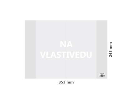 obal na vlastivedu pvc 353x245 mm hruby transparentny 1 ks