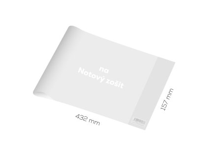 obal na notovy zosit pvc 432x157 mm hruby transparentny 1 ks