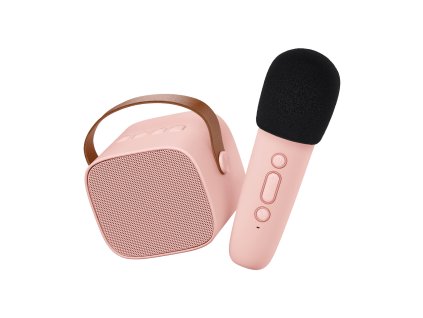 lalar speakblmich rose bluetooth karaoke set mikrofon a reproduktor ruzovy